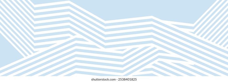 line Winter background light blue background. Vector illustration. 