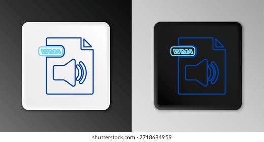 Line WMA file document. Download wma button icon isolated on grey background. WMA file symbol. Wma music format sign. Colorful outline concept. Vector