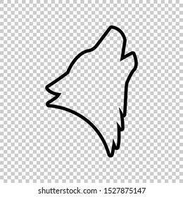 line wolf icon vector flat template