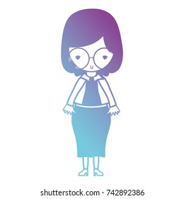 line woman with hairstyle and elegant clothes design