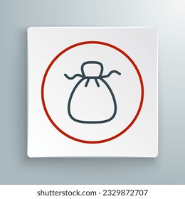 Line Wonton icon isolated on white background. Chinese food. Colorful outline concept. Vector