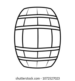 line wood barrel cargo object design