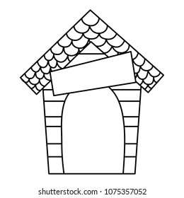 line wood dog house protection object