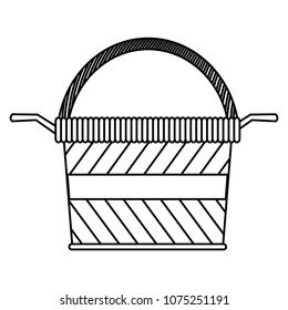 line wood hamper object to holiday celebration