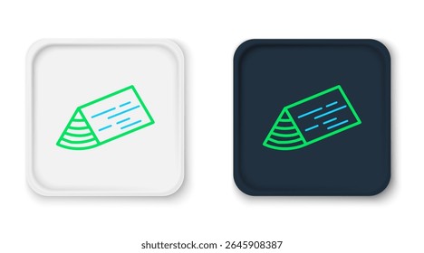 Line Wooden beam icon isolated on white background. Lumber beam plank. Colorful outline concept. Vector