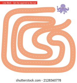 Line work for students - To move on the determined path