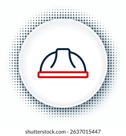 Line Worker safety helmet icon isolated on white background. Colorful outline concept. Vector