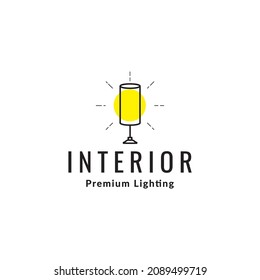 line with yellow flare candle  logo symbol icon vector graphic design illustration idea creative 