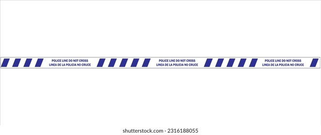 Linea de la policia Illustration, Do Not Cross Barricade. Police stripe.   Vector illustration.