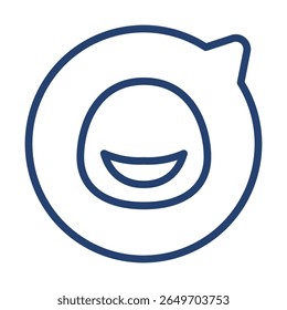 Ícone de mensagens de linhagem logotipo de estrutura de tópicos de ilustração plana