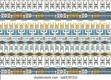 Lineal ethnic repeated pattern, Berber motifs, ethnic ornament, vector illustration. 