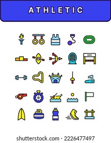 Lineal Fill Athletic Icon Pack