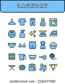 Lineal Fill Laundry Icon Pack