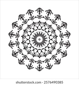 Lineal mandala background concept decoration

