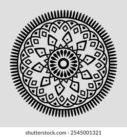 Lineal mandala background,Decorative mandala design with pastel colours, Six ethnic mandala patterns set, Outlined mandala background