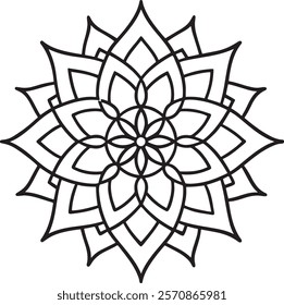 Lineal mandala background,Decorative mandala design with pastel colours, Six ethnic mandala patterns set, Outlined mandala background