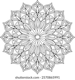 Lineal mandala background,Decorative mandala design with pastel colours, Six ethnic mandala patterns set, Outlined mandala background