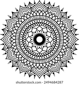 Lineal Mandala design vector 2345