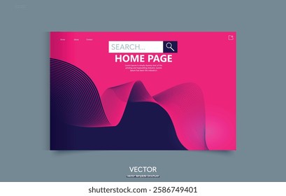 Lineal shapes landing page template