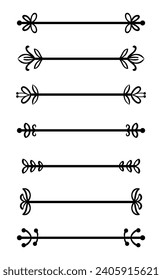 Lineal text dividers in black colour