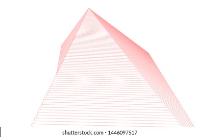 Linear 3d architecture, geometric background