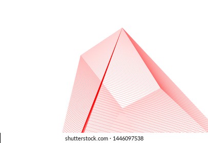Linear 3d architecture, geometric background