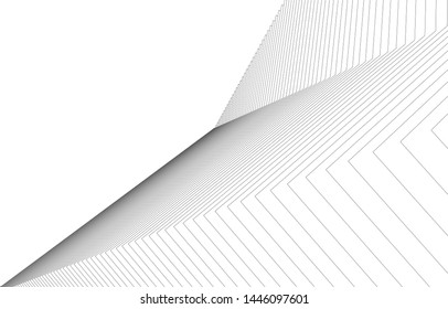 Linear 3d architecture, geometric background