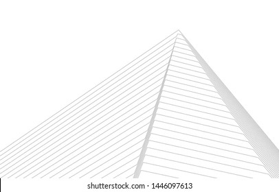 Linear 3d architecture, geometric background