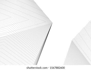 Linear 3d architecture, geometric background