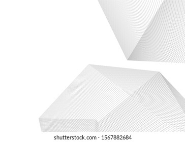 Linear 3d architecture, geometric background