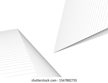 Linear 3d architecture, geometric background