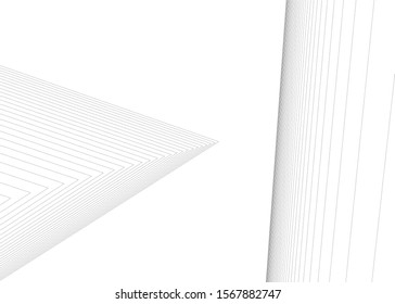 Linear 3d architecture, geometric background