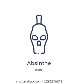 Linear absinthe icon from Drinks outline collection. Thin line absinthe icon vector isolated on white background. absinthe trendy illustration