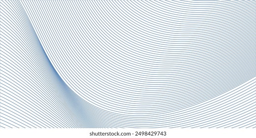 Linear abstract background, 3D line vector design in perspective, curved lines and waves in motion, eps10.