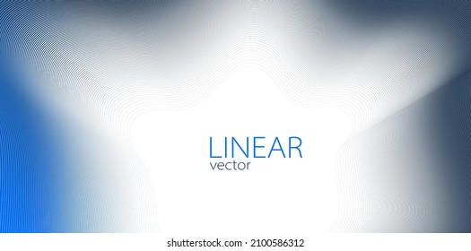 Linear abstract background, vector design 3D lines in perspective, curve and wave lines in motion, smooth and soft backdrop.