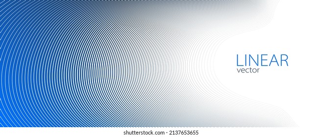 Linear abstract background, vector design 3D lines in perspective, curve and wave lines in motion, smooth and soft backdrop.