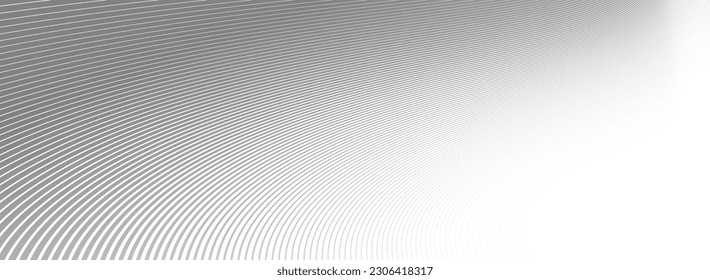 Linear abstract background, vector design 3D lines in perspective, curve and wave lines in motion, smooth and soft backdrop.