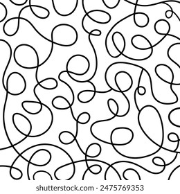Linear abstract black and white background vector design