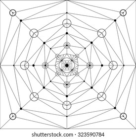 Linear abstract geometric. Vector illustration of abstract background for design. Polygonal Mosaic. Triangular low poly style.