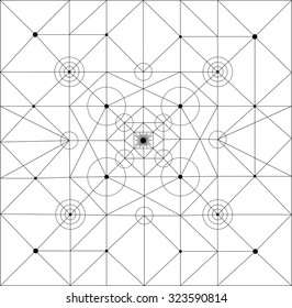 Linear abstract geometric. Vector illustration of abstract background for design. Polygonal Mosaic. Triangular low poly style.