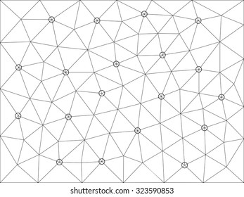 Linear abstract geometric. Vector illustration of abstract background for design. Polygonal Mosaic. Triangular low poly style.