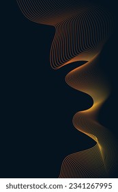 Linear abstract gradient waves. Vector design banner poster.