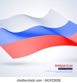 Linear abstract tricolor, celebration of June 12, Independence Day of Russian. Vector illustration. 4 November, Day of Military Glory. Minimalistic banner template. 