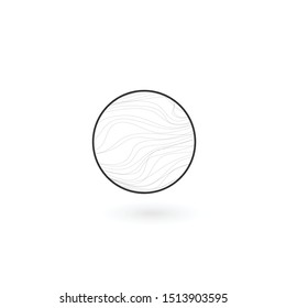 Linear abstract wavy lines Geometric identity Logo Design Template . Stock Vector illustration isolated on white background