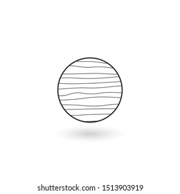 Linear abstract wavy lines Geometric identity Logo Design Template . Stock Vector illustration isolated on white background