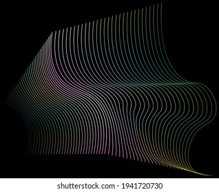 Abreviación lineal con gradiente - vector (colores perlas)