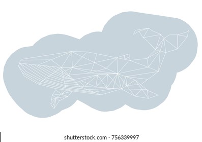 linear abstraction with whale image