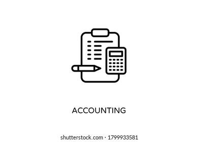 Linear accounting icon in vector. Logotype