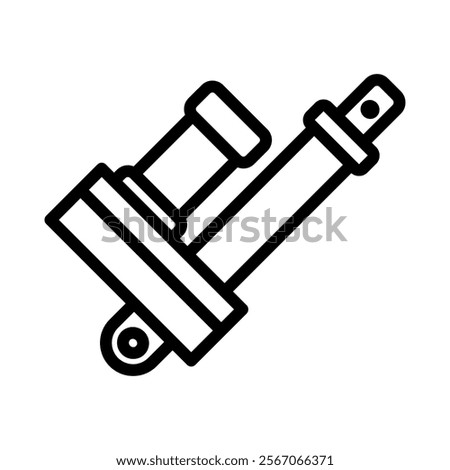 Linear Actuator Icon Lineal Style Vector Illustration