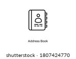 Linear Address Book icon in vector. Logotype